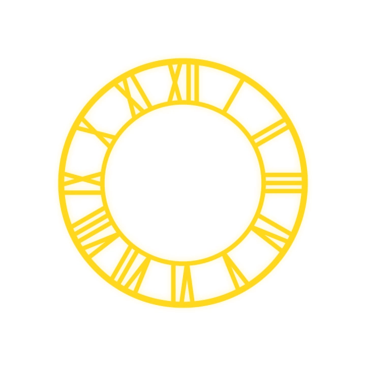 Acrylic Clock Ring - Roman