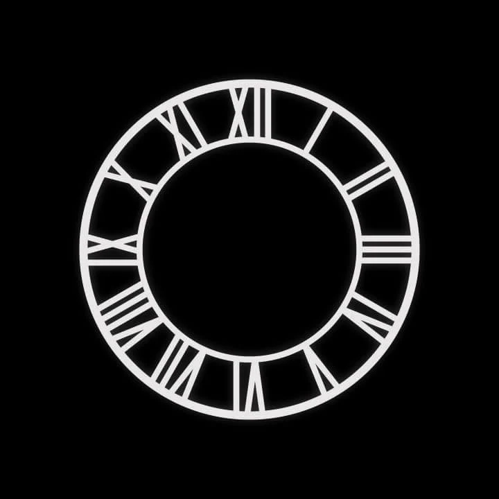 Acrylic Clock Ring - Roman